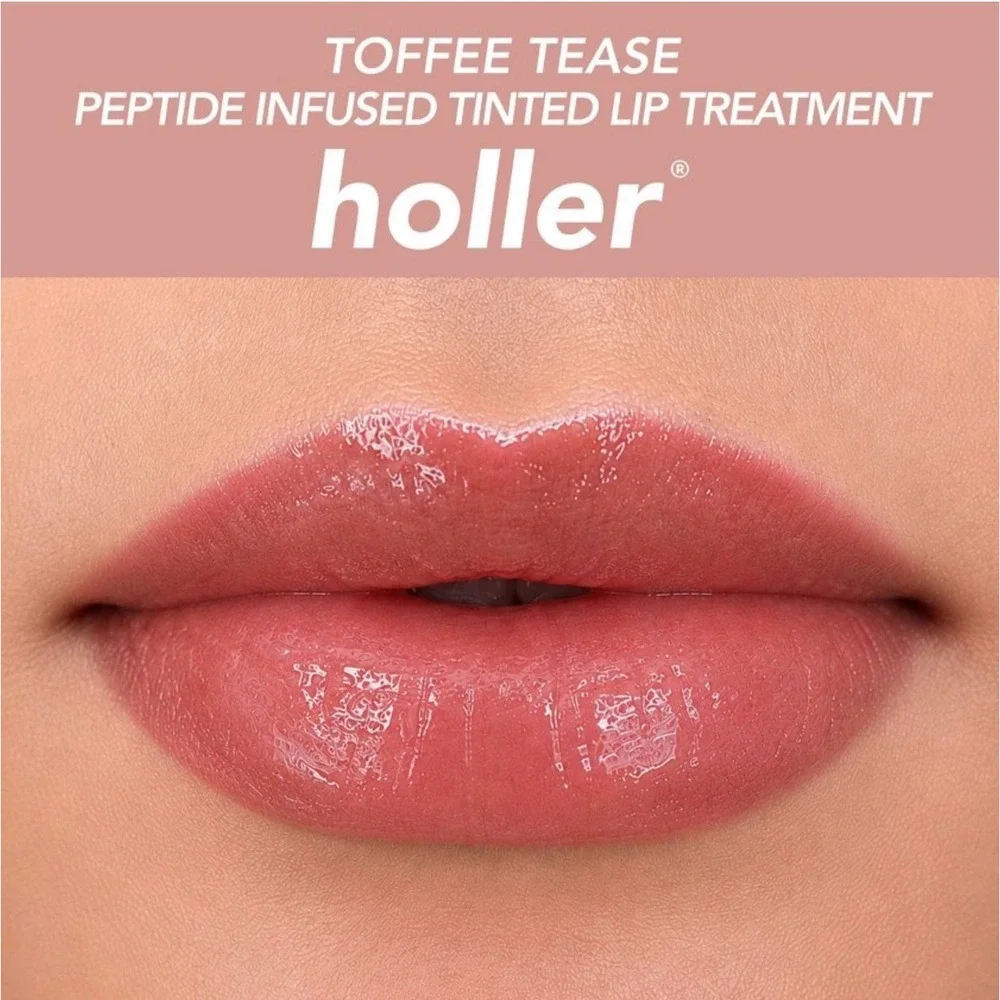 Holler Peptide Plump Up Tinted Lip Treatment Toffee Tease Ghost Keychain 10ml